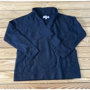 NEW Laurie Felt Wrap Front Sweater Size XS Women’s Black